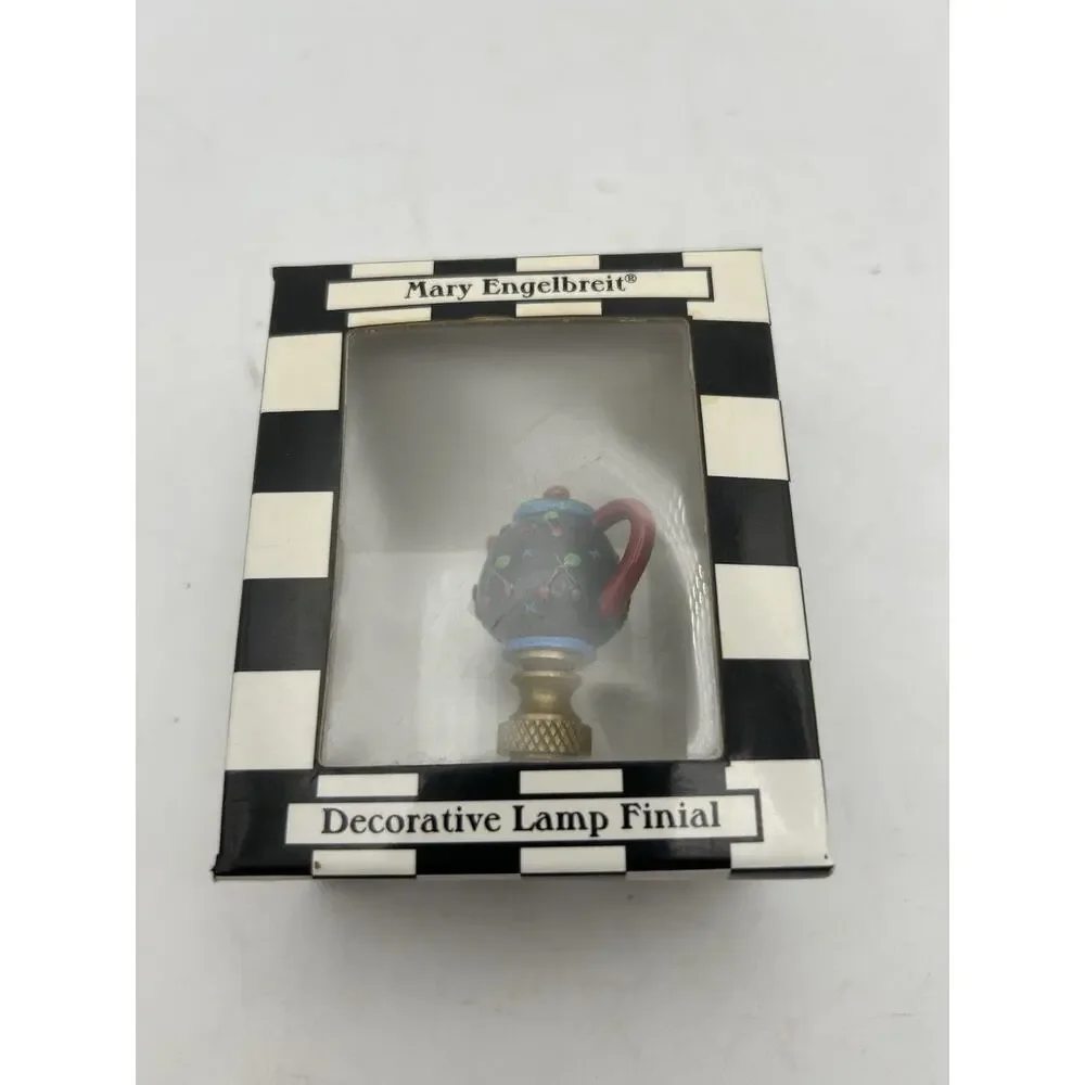 Mary Engelbreit Lamp Finial Topper Tea Pot Collectable new NIB Any Standard Lamp